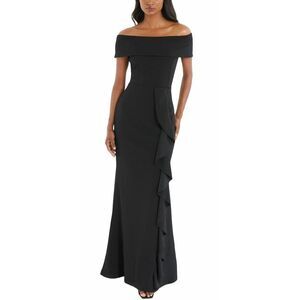 Quiz Womens Off The Shoulder Maxi Dress 12 Black - NWT $118